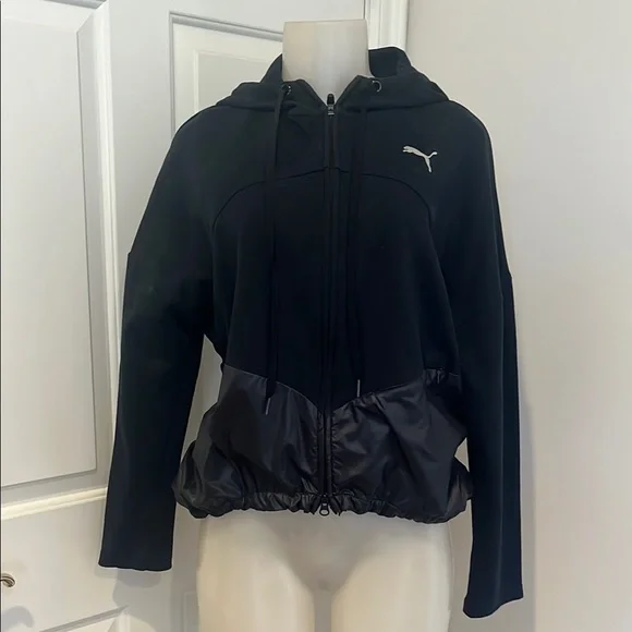Puma Black Hoodie with Shiny Accents size small - Picture 5 of 11